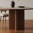 Cave stone slab round dining table set-110377493