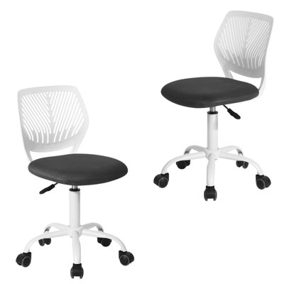 Height Adjustable Desk Chair with Wheels,Swivel Office Chair with Mesh Cushion set of 2