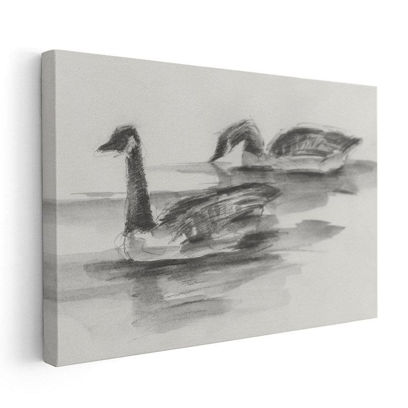 «Geese Study II», reproduction d'art sur toile, H 20 po x l 30 po