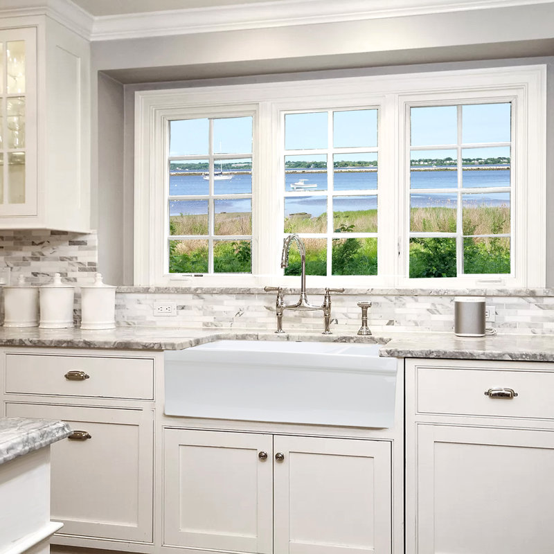 Island 35.5'' L Double Basin Kitchen Sink