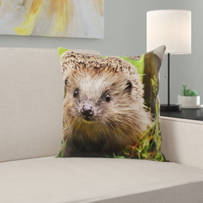 Hedgehog Child Throw Pillow