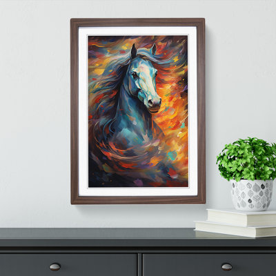 Horse Abstract Art - Framed Print