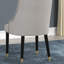 Ensemble de 2 chaises à dossier arrondi rembourrées en tissu de velours d'hévéa de conception contemporaine pour salle à manger et salon, ensemble de 2 pièces-1030786123