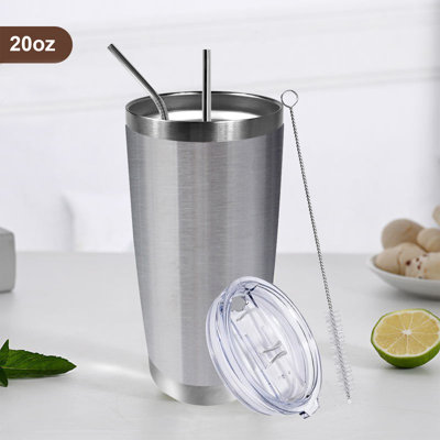 Grande tasse à boisson 20 oz en acier inoxydable 304, bleu
