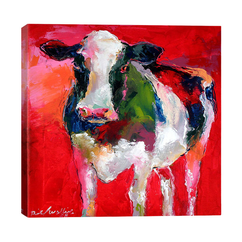 «Cow» par Richard Wallich - reproduction, Toile, H 37 po x l 37 po x P 1,5 po
