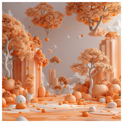 Édredon Pumpkin Floating Trees