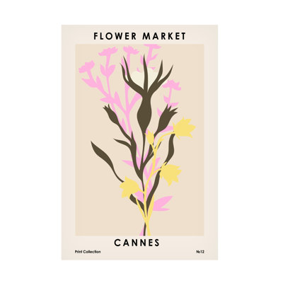 «Modern and Contemporary Flower Market Cannes», reproduction sur toile