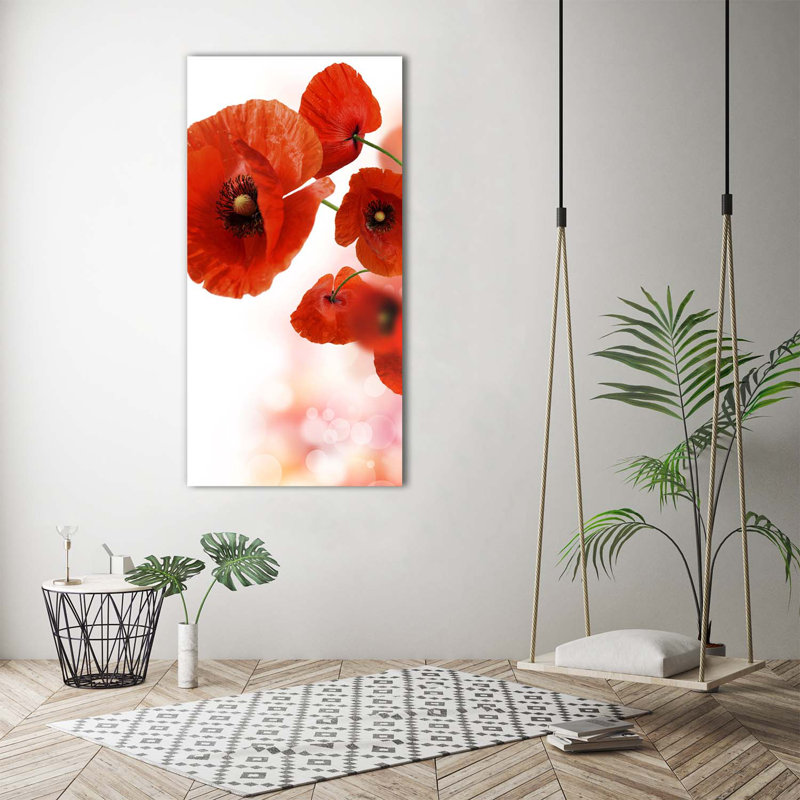 Poppy Field - Wrapped Canvas Print, 140cm H x 70cm W