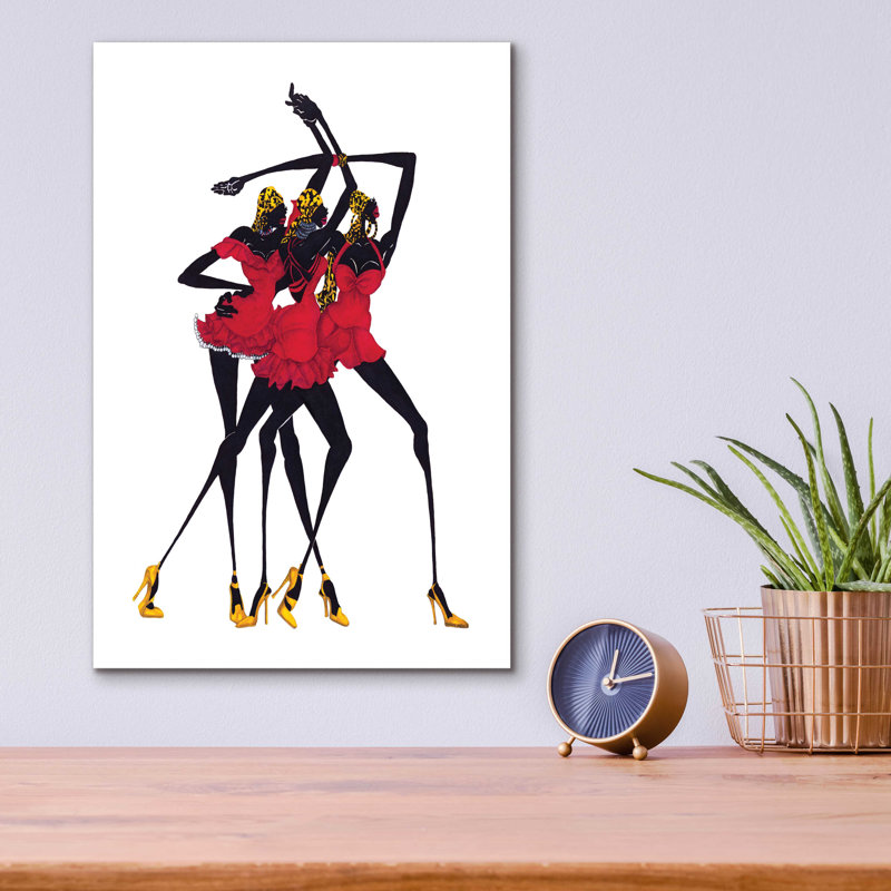 «Little Red Dress» par Shan Kelly, H 16 po x l 12 po x P 0,13 po