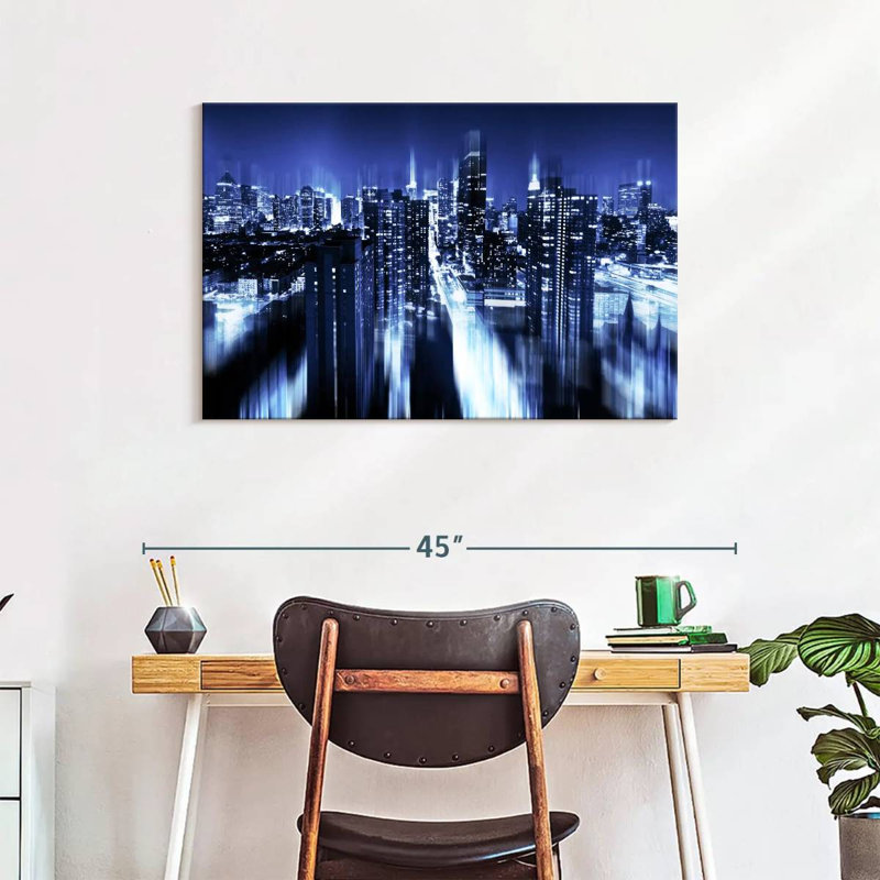 Rorry Blue Night Manhattan, 24" H x 36" W