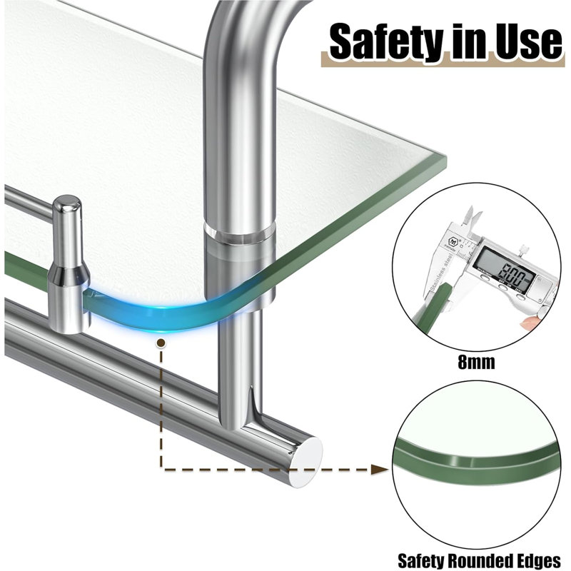 Rangement pour salle de bain Nelsi, Chrome poli