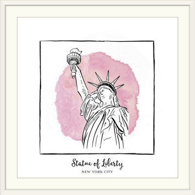 « statue of liberty-brushstroke édifices », impression