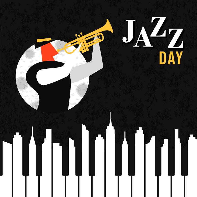 Jazz Day - Wrapped Canvas Print, 51cm H x 51cm W x 3.8 cm D