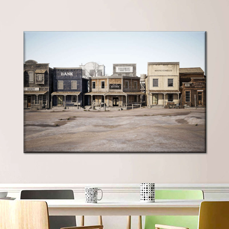Impression sur toile Western, H 34 po x l 51 po x P 1,25 po