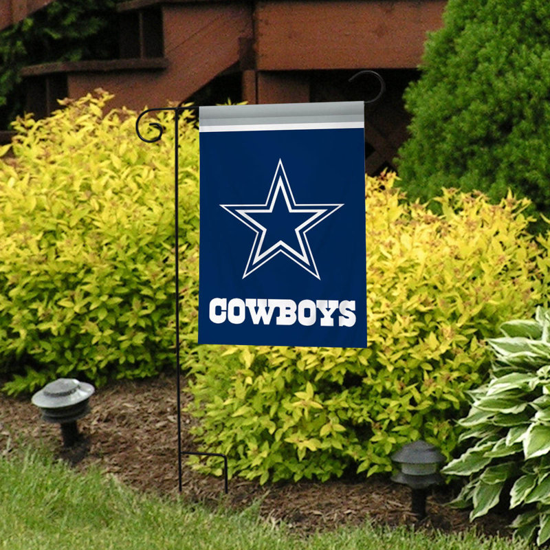Drapeau de jardin des Cowboys de Dallas NFL, Marine / blanc / gris, Cowboys de Dallas