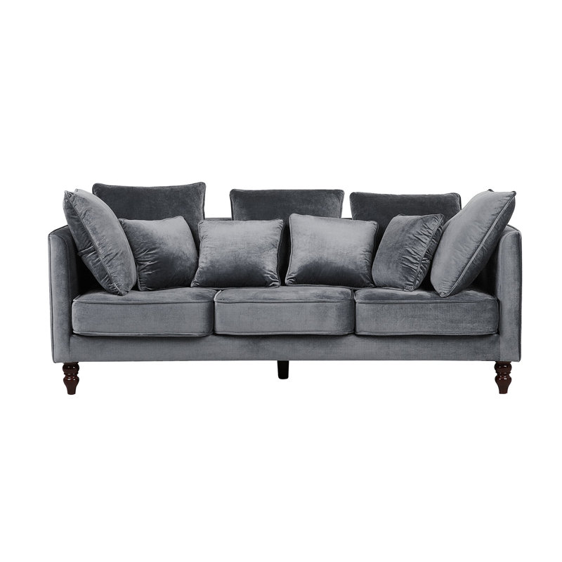 Pittsfield Velvet Sofa, Grey