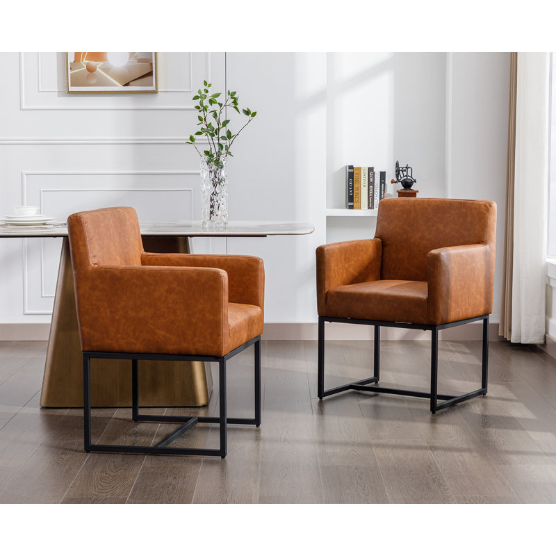 Chaise avec accoudoirs Thirlby, Brun