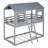 Gray Twin Over Bunk Bed With Front Windows - Enhance Natural Solid Wood Stable Construction