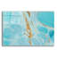  «Turquoise Stream 2» par Annie Warren, art mural en verre acrylique, 24 po x 16 po