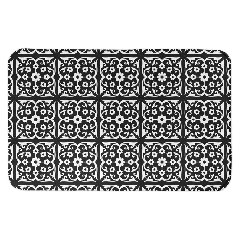 Kenosha Non-Slip Bath Rug, Black