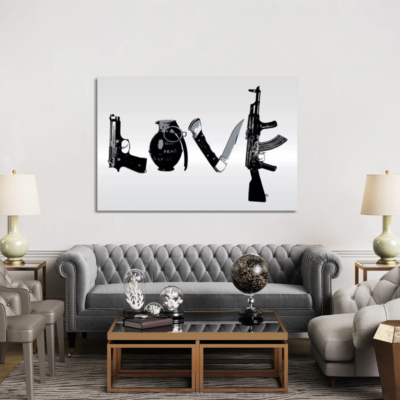 Love by Steez - Print on Canvas, Wrapped Canvas, 101.6 cm H x 66.04 cm W x 3.175 cm D