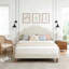 Lit plateforme tapissier avec tête de lit réglable, rembourrage en tissu de lin-2027060403-2027060405