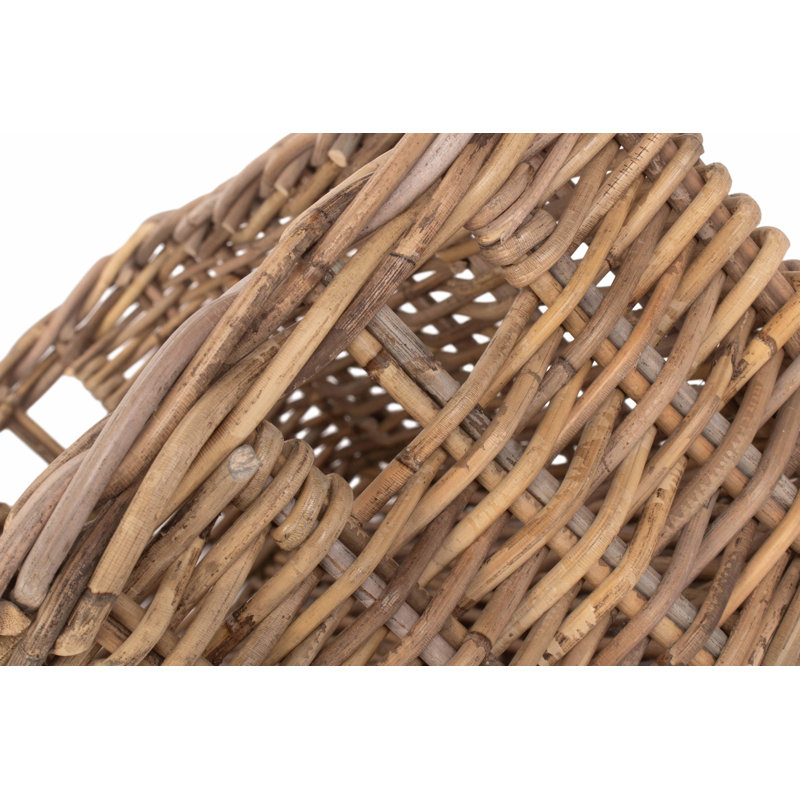 Wicker Rattan Storage Unit Deep Basket