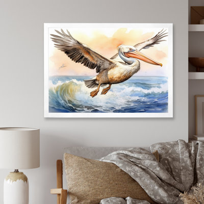 «Majestic Pelican Seabird I», reproduction sur toile