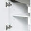 Meuble-lavabo 36 po avec lavabo, une armoire et trois tiroirs, panneau de bois massif et panneau de fibres à densité moyenne, blanc-1027048046