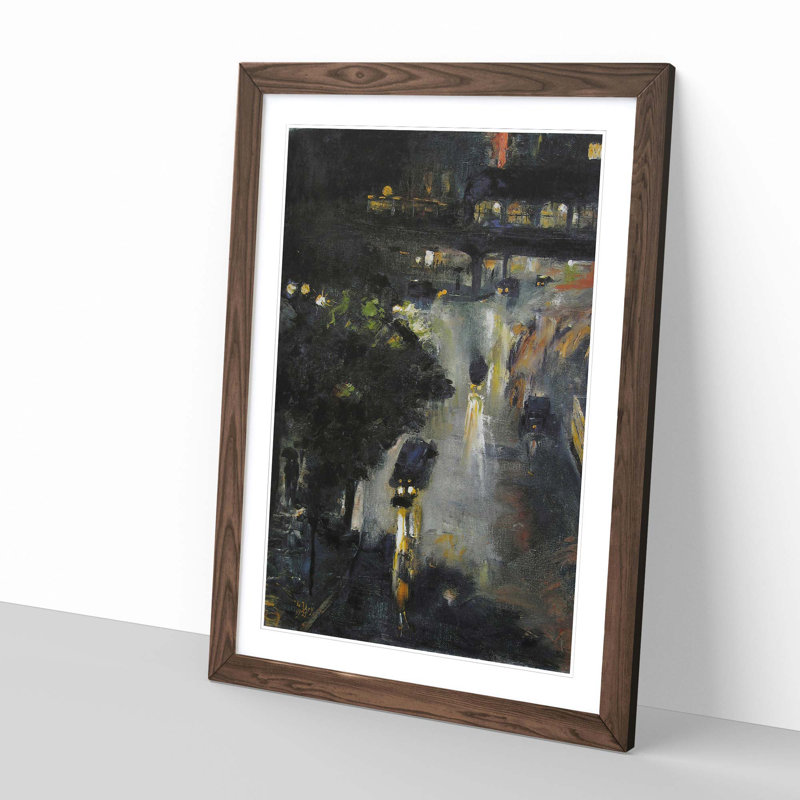Lesser Ury - Single Picture Frame Painting, Walnut