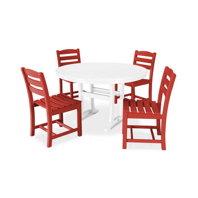 POLYWOOD La Casa Café 5-Piece Side Chair Dining Set