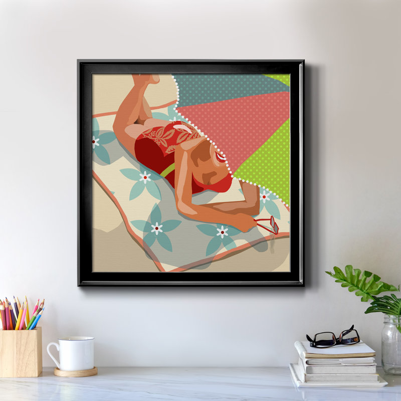 «Beach Beauty II», reproduction sur toile encadrée, Noir, H 22,5 po x l 22,5 po x P 1,5 po