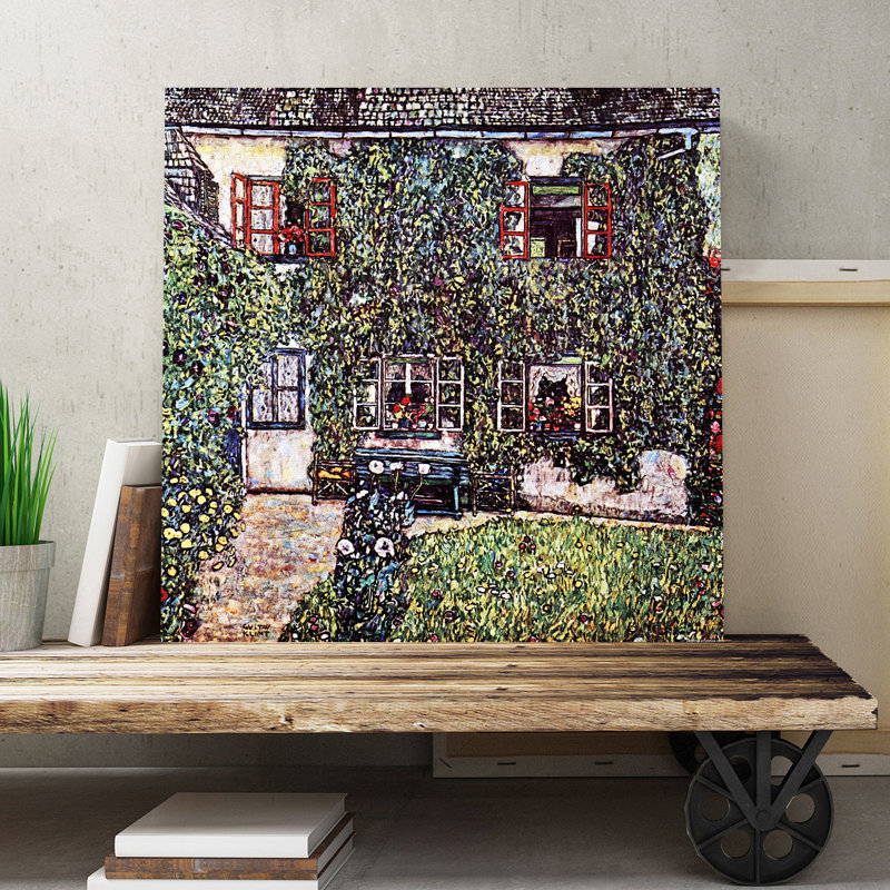 House by Gustav Klimt - Wrapped Canvas, 50cm H x 50cm W