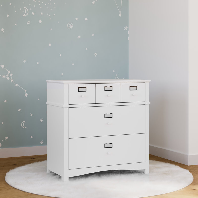 Clara 3 Drawer Customizable Chest, White