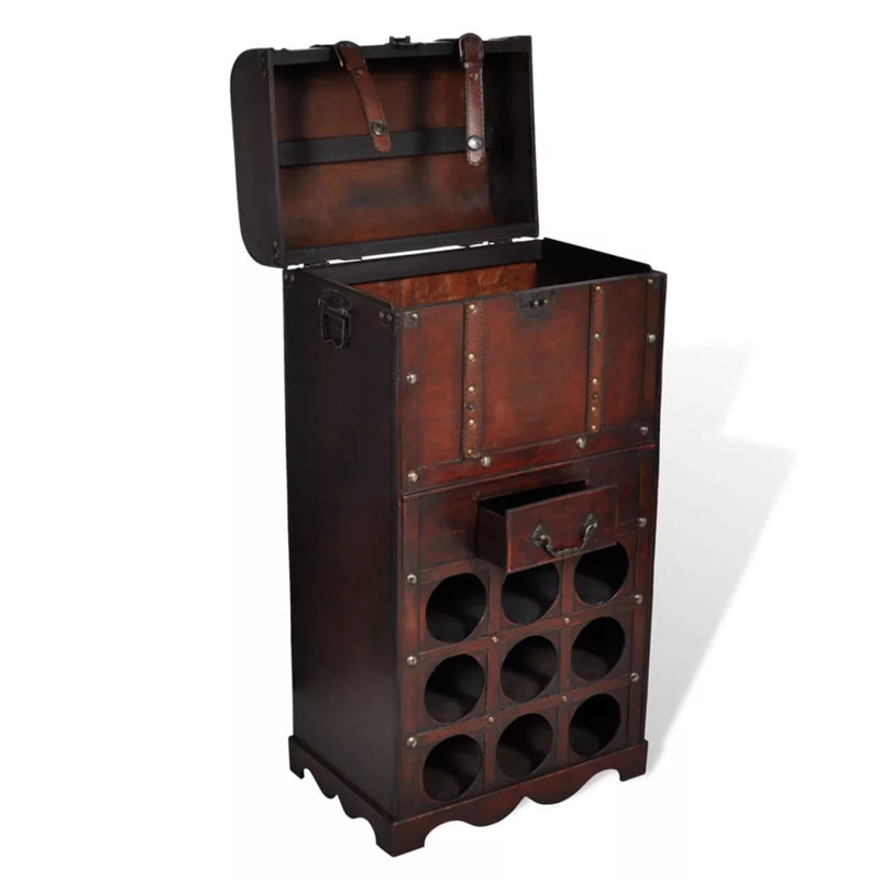 Floor Wine Bottle Rack in Burgundy