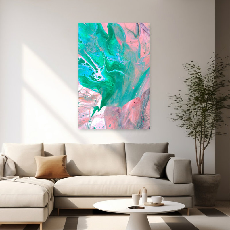 Art contemporain, art abstrait, H 60 po x l 40 po