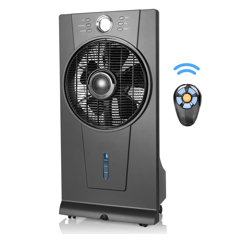 2.5L Misting Fan Water Tank and Humidifier with Remote Control, 3 Speed Settings