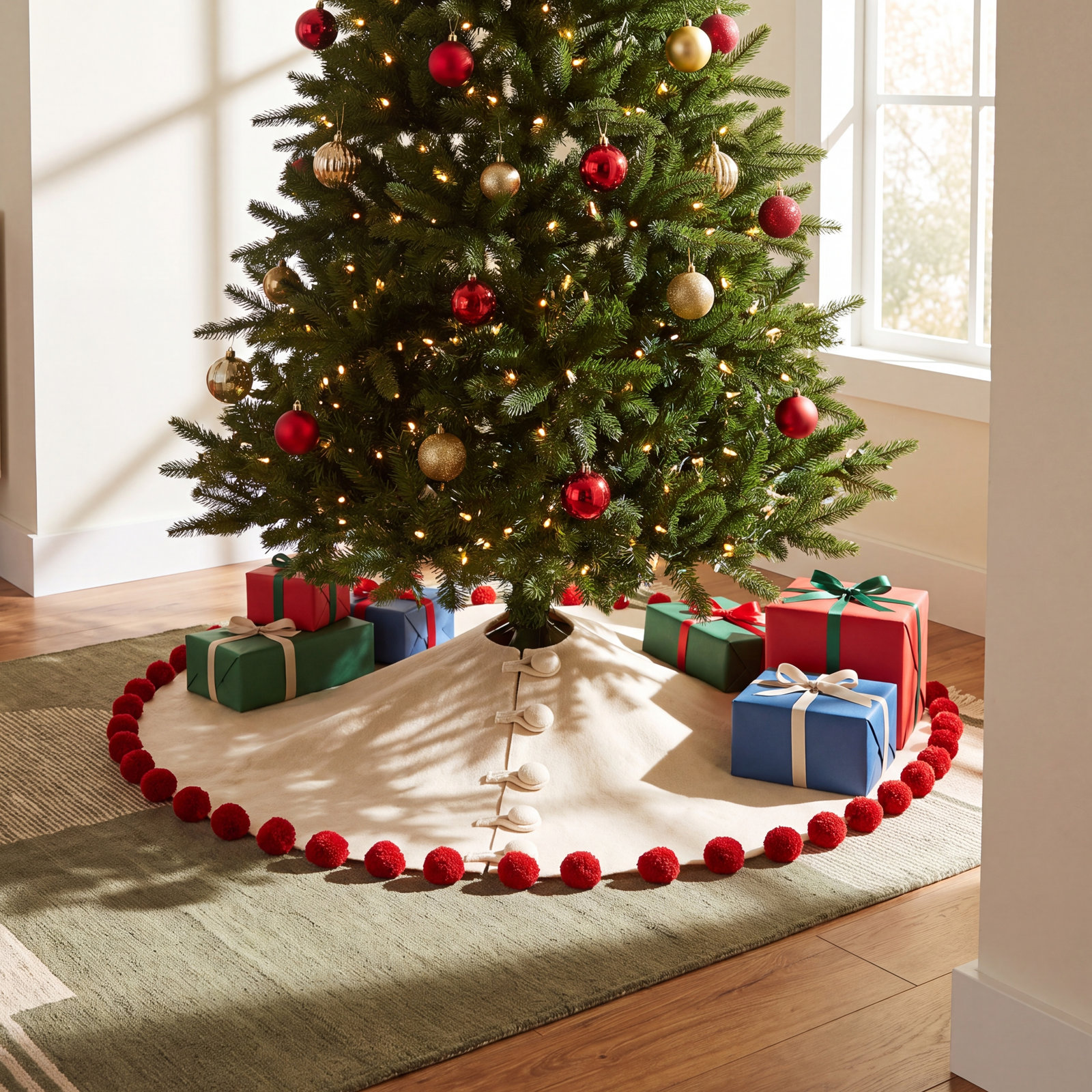 Handcrafted Wool Tree Skirt
