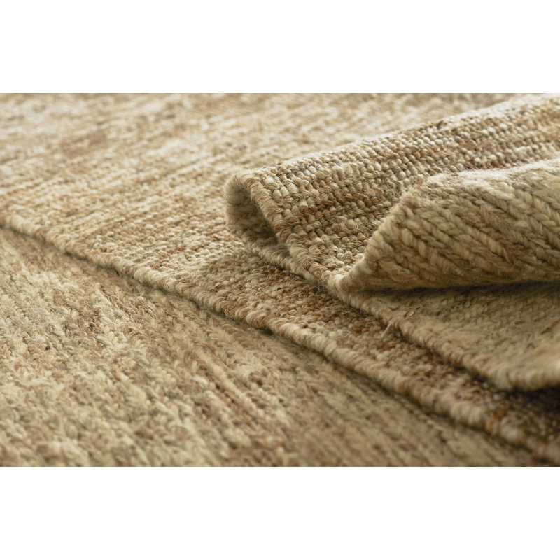 Pure Salt By Momeni Torquay Soumak Machine Weave Jute And Wool Natural Area Rug 6' X 6' Round, Brown, Rectangle 8' x 11'