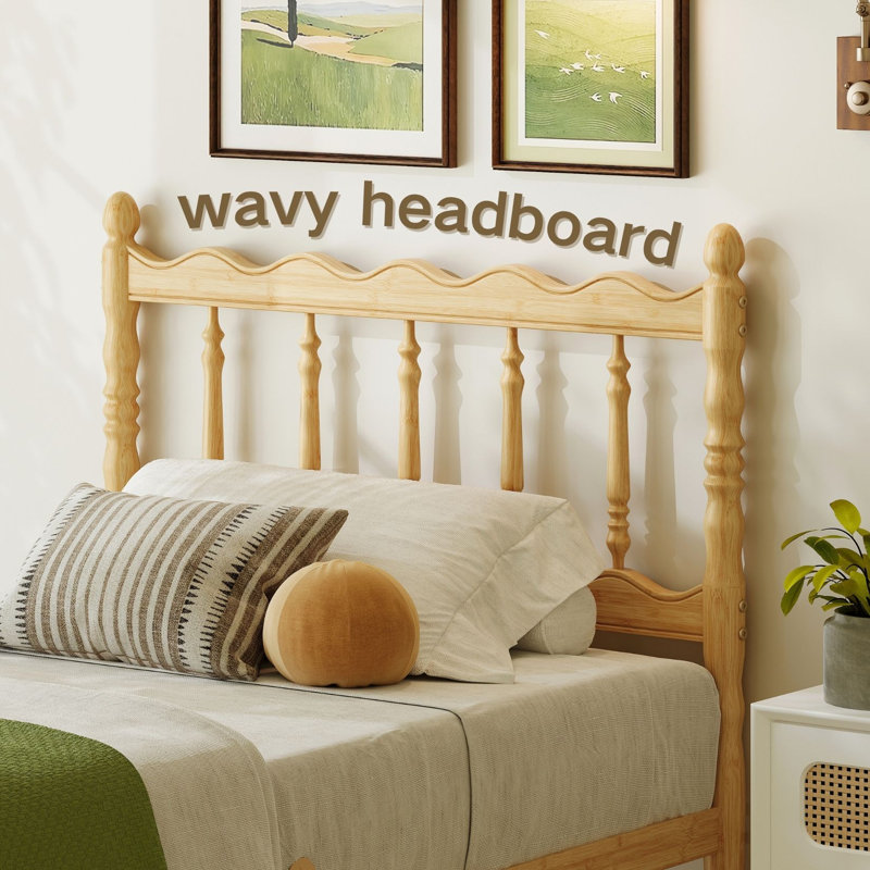 14" Traditional Solid Wood Twin XL Bed with Headboard, Twin XL