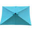 Parasol rectangulaire pour terrasse à DEL 10 pi x 6,5 pi - Turquoise, eau, facile à assembler, avec manivelle et bouton inclinable pour la cour arrière, protection extérieure turquoise, durabilité du pavillon, jardin au bord de la piscine-1514422080