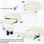 Living Room Bed With 3 Adjustable Angles And Foam, Beige Pull-out Couch Foam Filler Levels