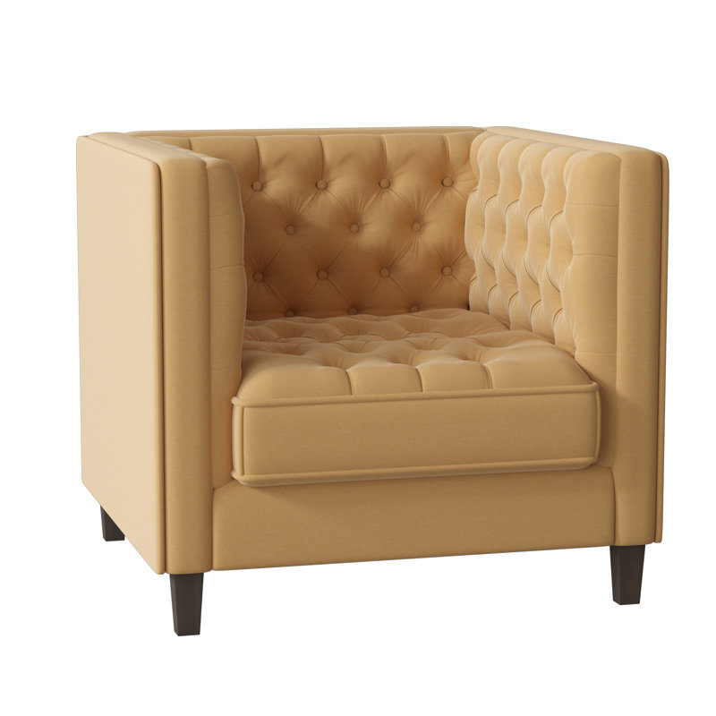 Jess Upholstered Armchair, M9463 Pollen, Brown Mahogany