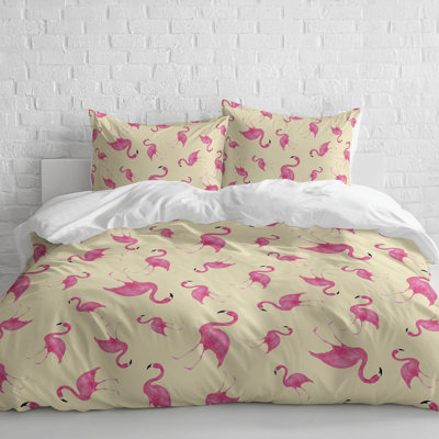 Summer Flamingo 3- Piece Comforter Set