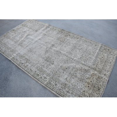 Vintage Wool Patchwork Rug, 51.2x94.1 Inch Beige Area Rug