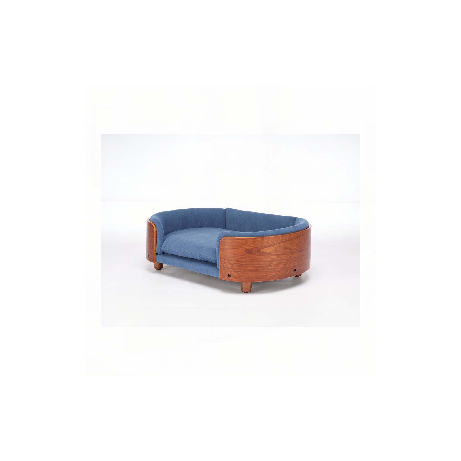 Inira Pet Bed, 26.38" W x 16.14" D x 9.84" H, Dark Gray/Natural