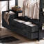 Lit mezzanine avec bureau, tablettes et solutions de rangement, conception peu encombrante pour les dortoirs et les chambres à coucher