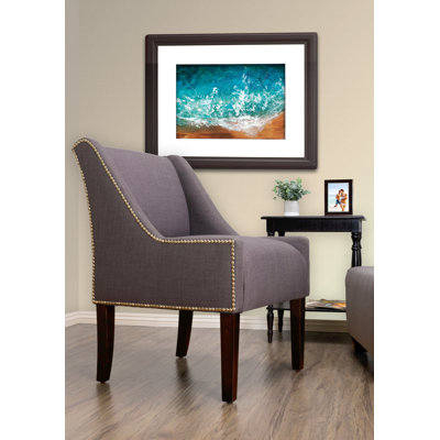 Fauteuil à oreilles Earlston de 58,42 cm de large en lin