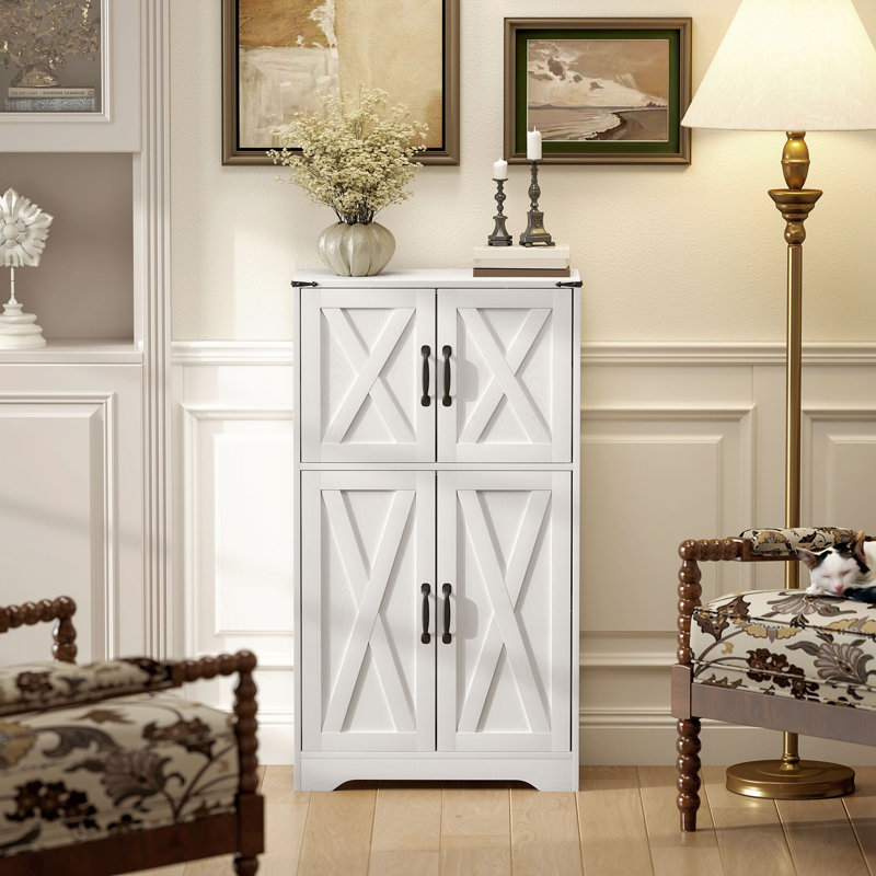 Armoire de rangement garde-manger avec portes de grange