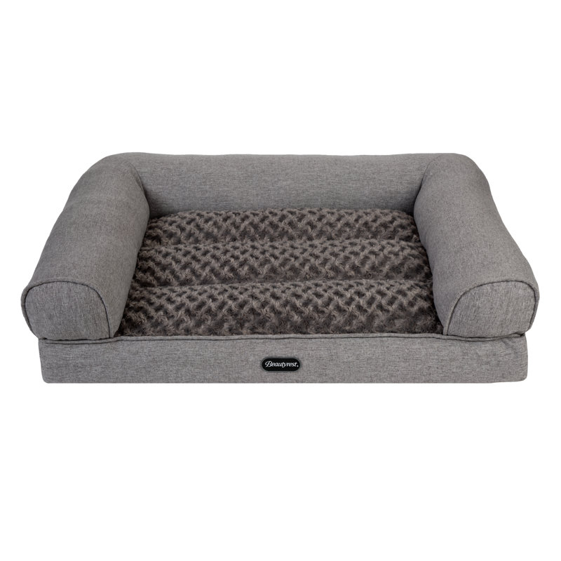 Canapé-lit Beautyrest Lux, gris, Très grand (H 10 po x l 41 po x P 31 po)